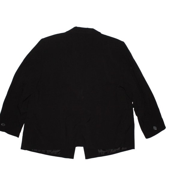 Maggie Barnes Plus Size 2X 22/24W Black 3 Button Notched Collar Blazer Jacket - Picture 3 of 6